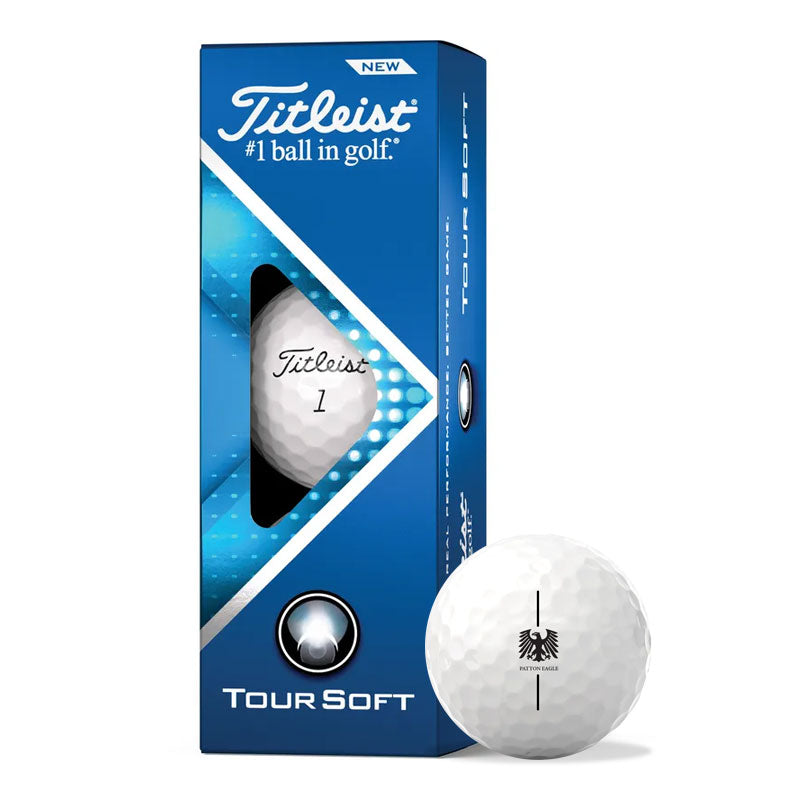 Patton Eagle logo Titleist Tour Soft Golf Balls(3) sleeve